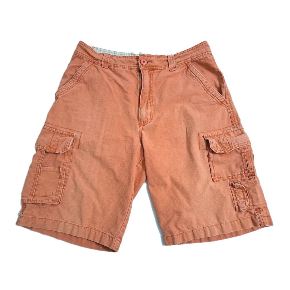 Trilogy Cargo Shorts Mens 32 Orange Safari Utility Pockets Ripstop Tactical